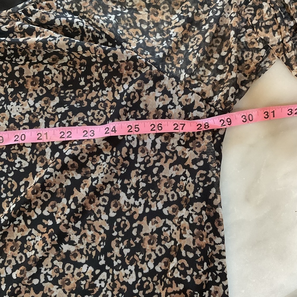 Terra & Sky Leopard Print Sheer Blouse - Picture 4 of 6